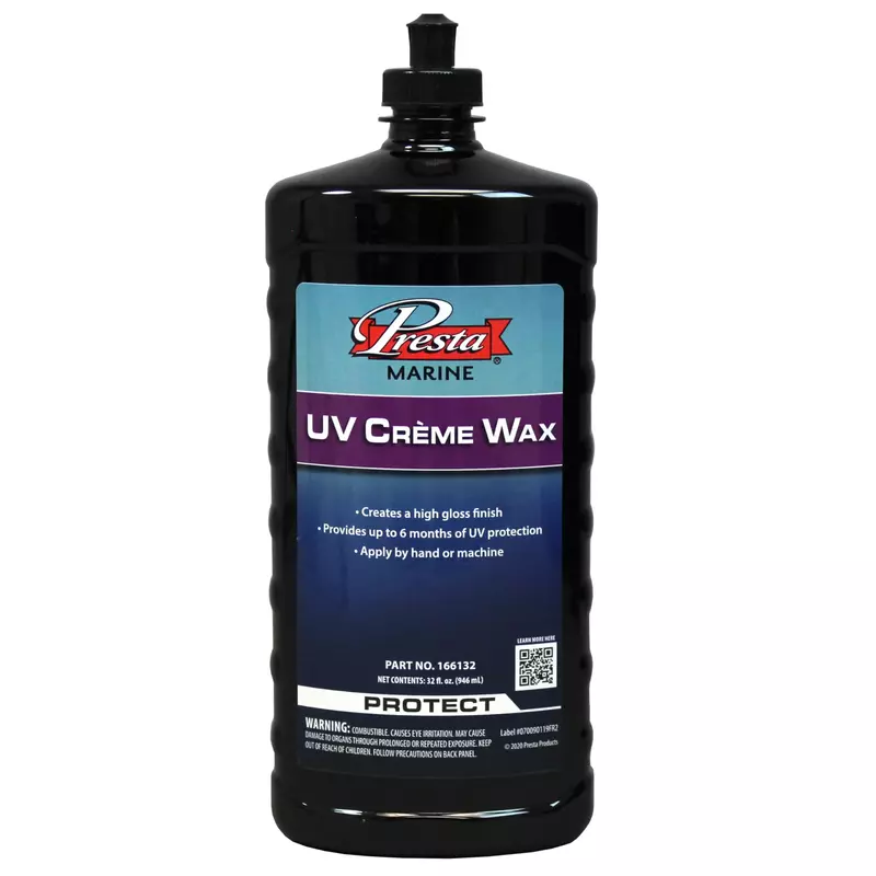 Presta 166132 UV Crème Wax for Fiberglass, Gel Coat and Painted Surfaces - 32 Oz.
