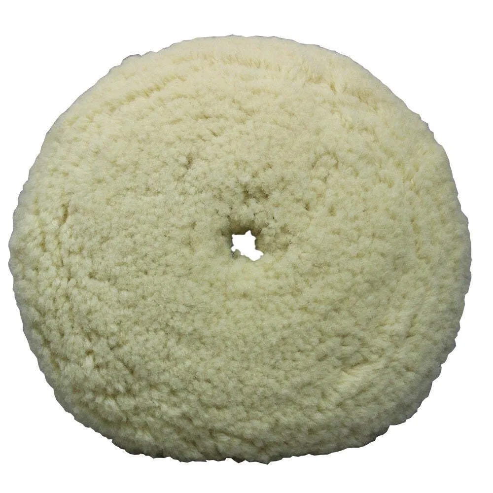PRESTA PST-890141 White Wool Aggressive Cutting Compounding Pad - 9"