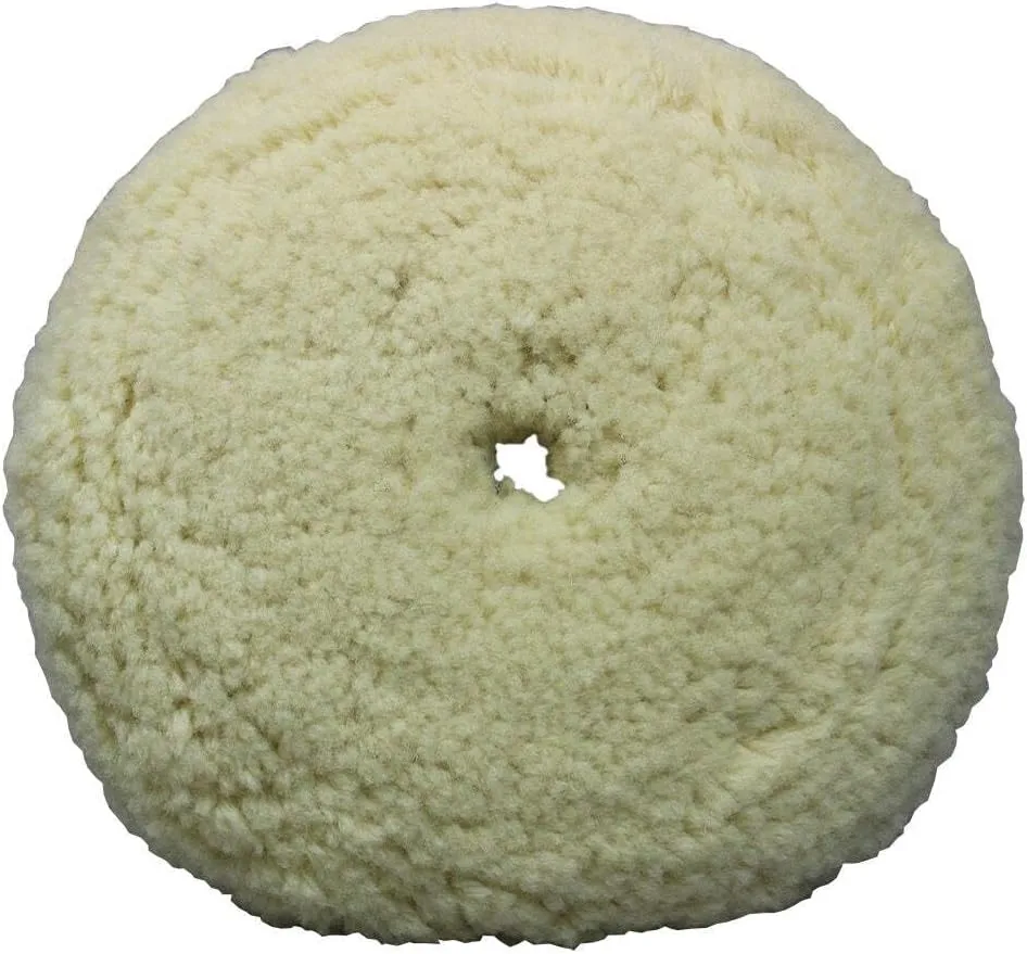 PRESTA PST-890141 White Wool Aggressive Cutting Compounding Pad - 9"