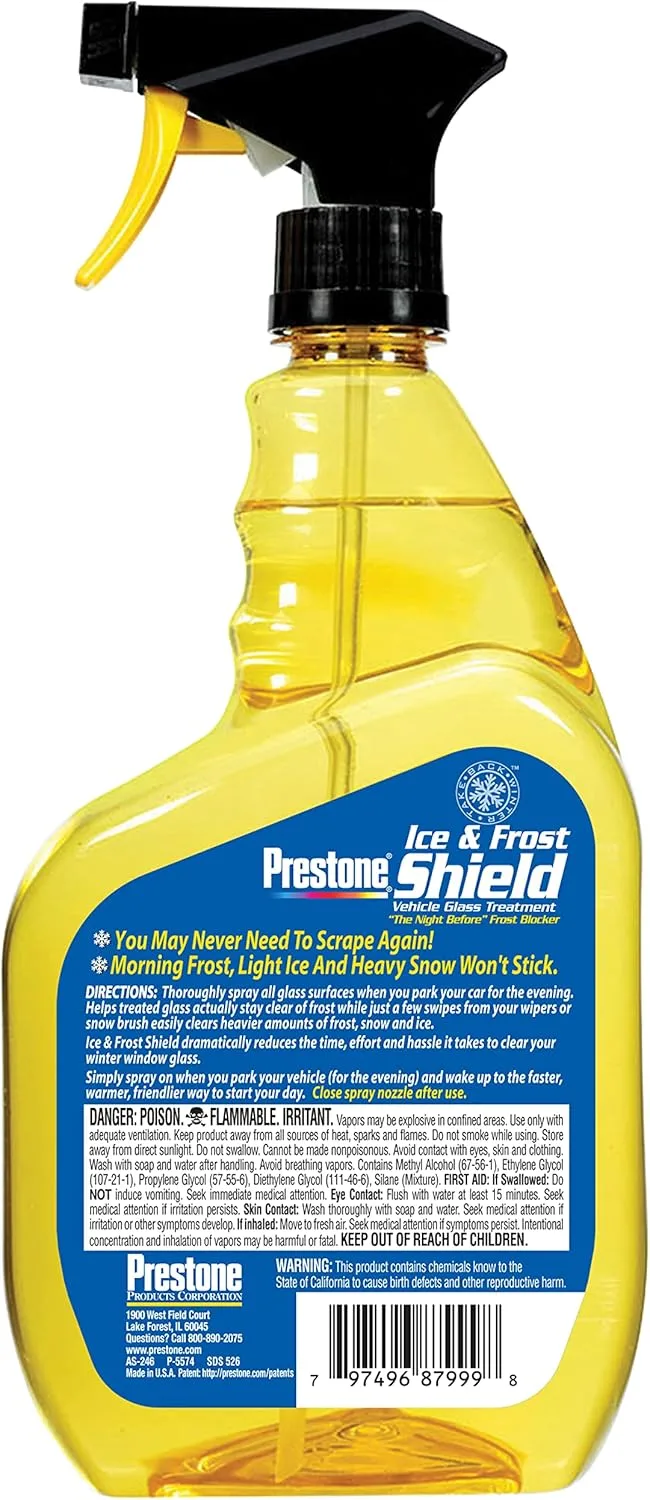 Prestone AS246 Ice and Frost Shield Vehicle Glass Treatment, 32 oz. Pack of 1