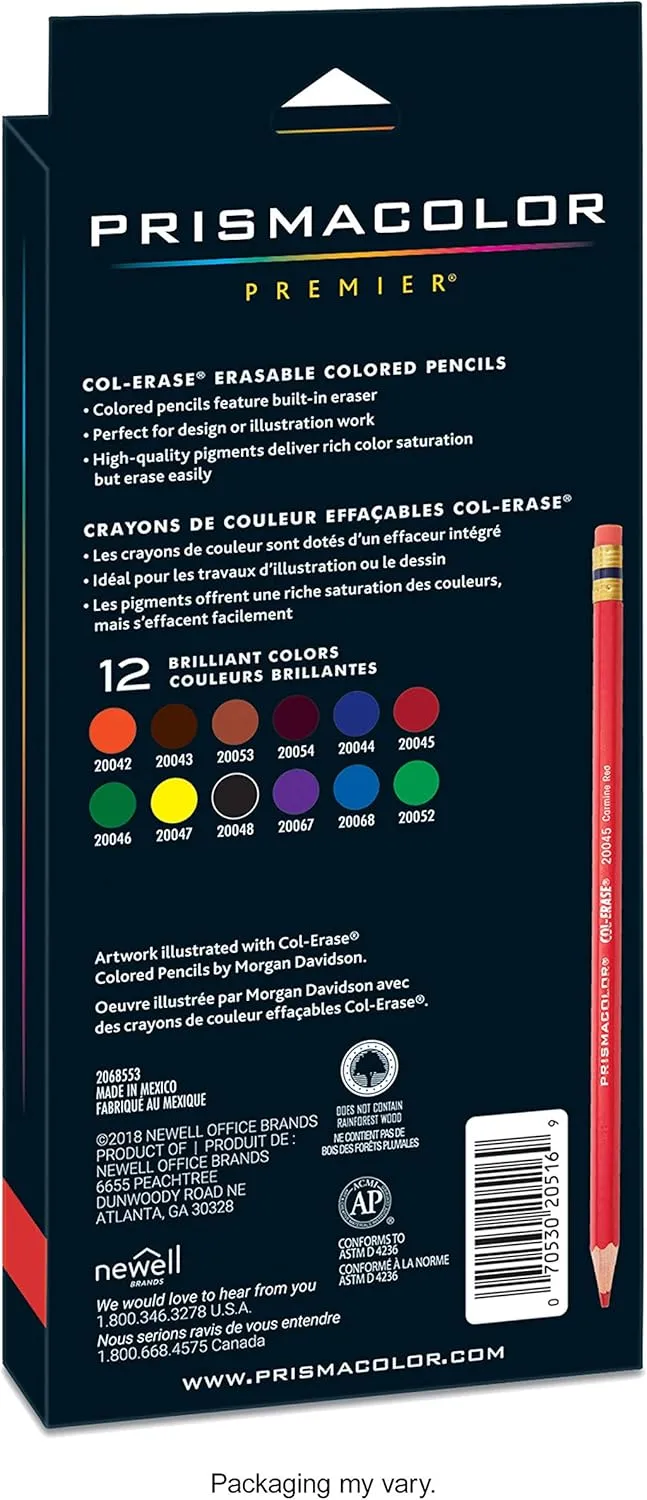 Prismacolor Col-Erase Erasable Colored Pencils