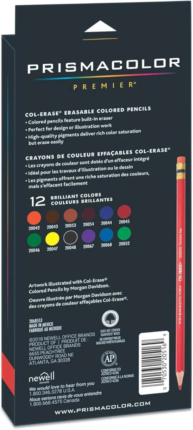 Prismacolor Col-Erase Erasable Colored Pencils