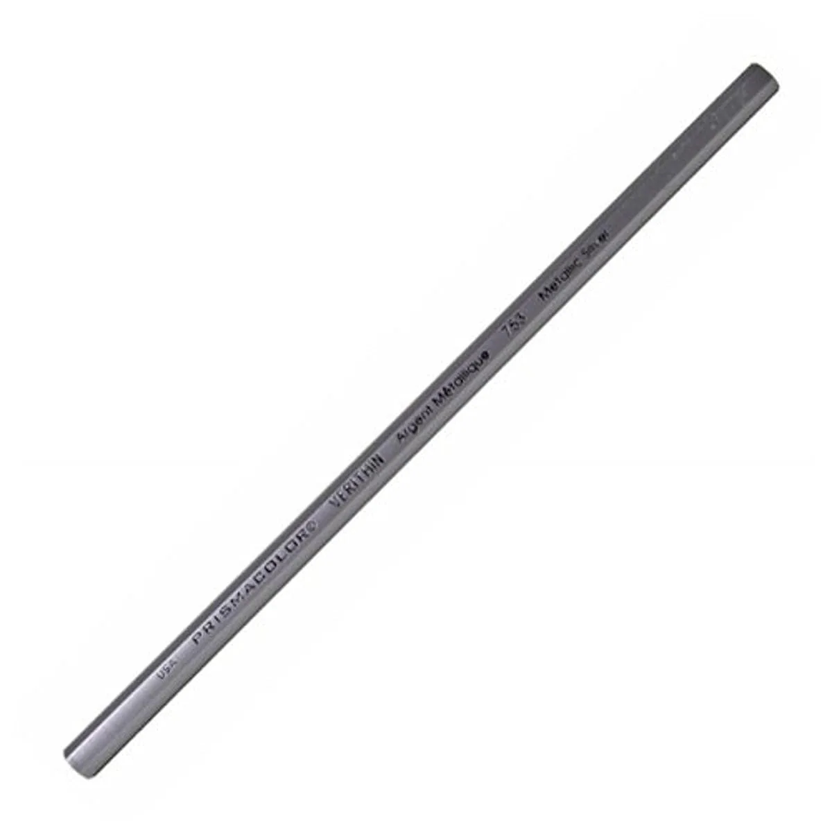 Prismacolor Verithin Colored Pencils, Metallic Silver, (02460) ( Pack Of 12 ) 1 Count (Pack of 12) Silver Standard Packaging