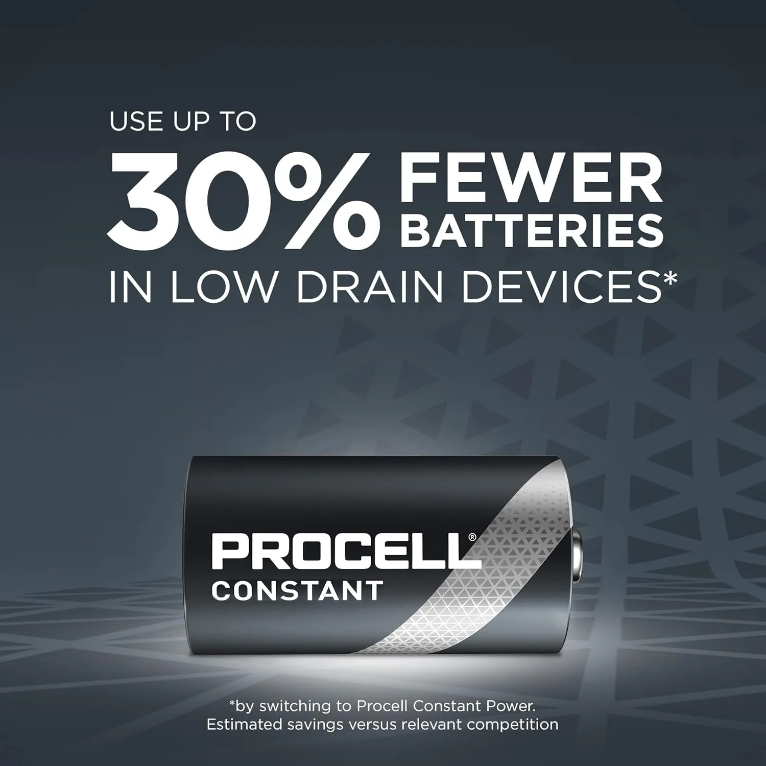 PROCELL Constant D Cell Long-Lasting Alkaline Batteries (72 Pack), 10-Year Shelf Life