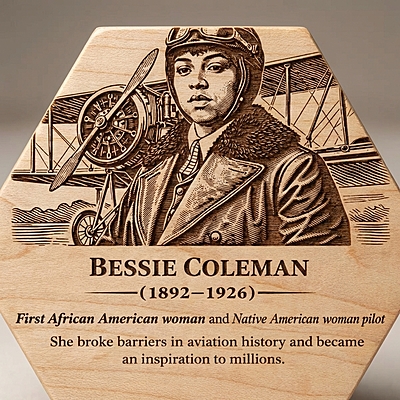 Imprinted History Hexagon Wooden Coasters