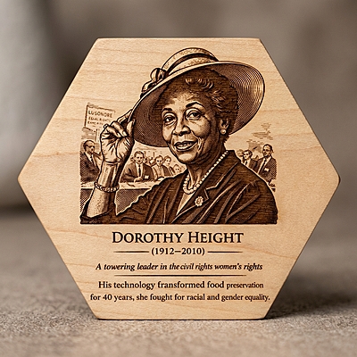 Imprinted History Hexagon Wooden Coasters