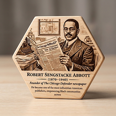 Imprinted History Hexagon Wooden Coasters