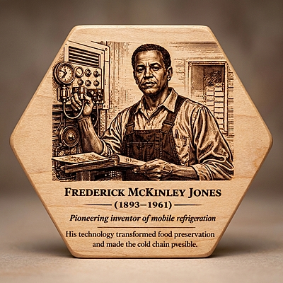 Imprinted History Hexagon Wooden Coasters