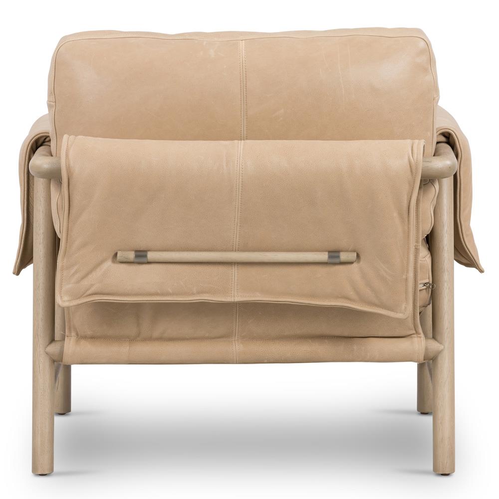 Henry Rustic Lodge Brown Upholstered Wood Frame Arm Chair