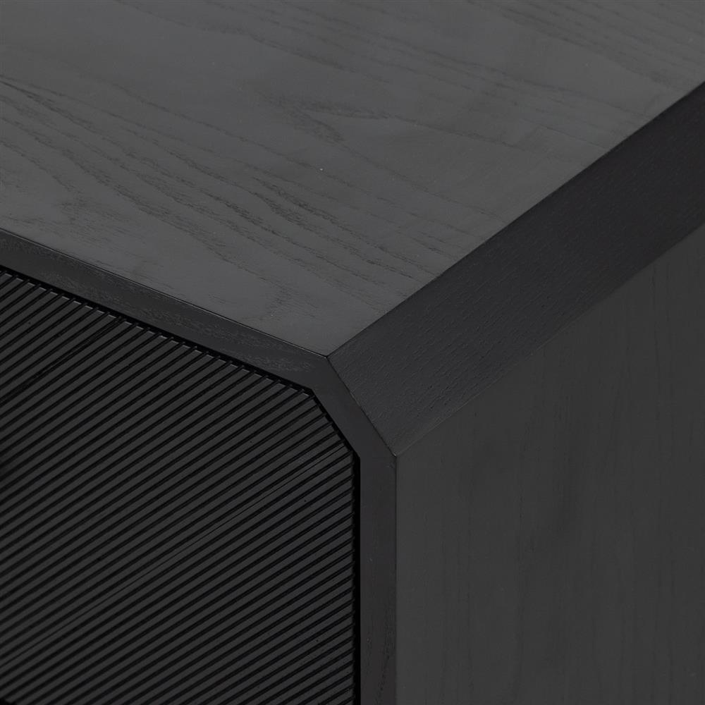 Joy Rustic Lodge Black Ash Wood Dresser