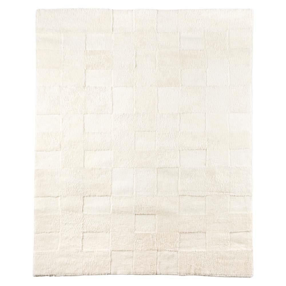 Adalira Modern Classic Cream Sheared Sheepskin Solid Rug - 9'x12'