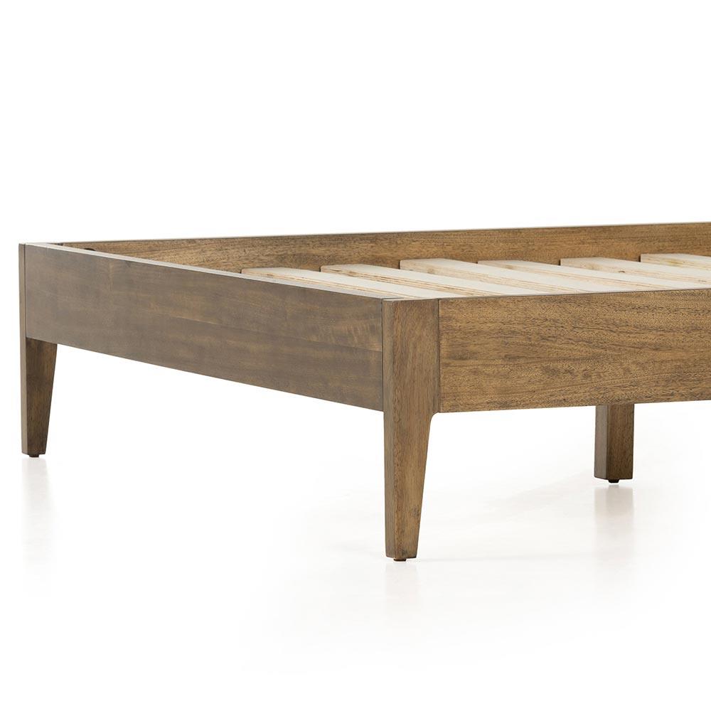 Annette Coastal Beach Natural Woven Cane Wood Wingback Bed - King