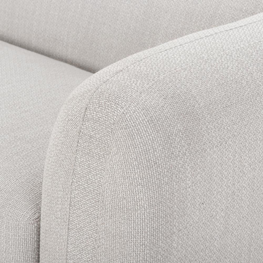 Roy Modern Off White Performance 2 Piece Curved Sectional Sofa - RAF - 120"Wx63"D