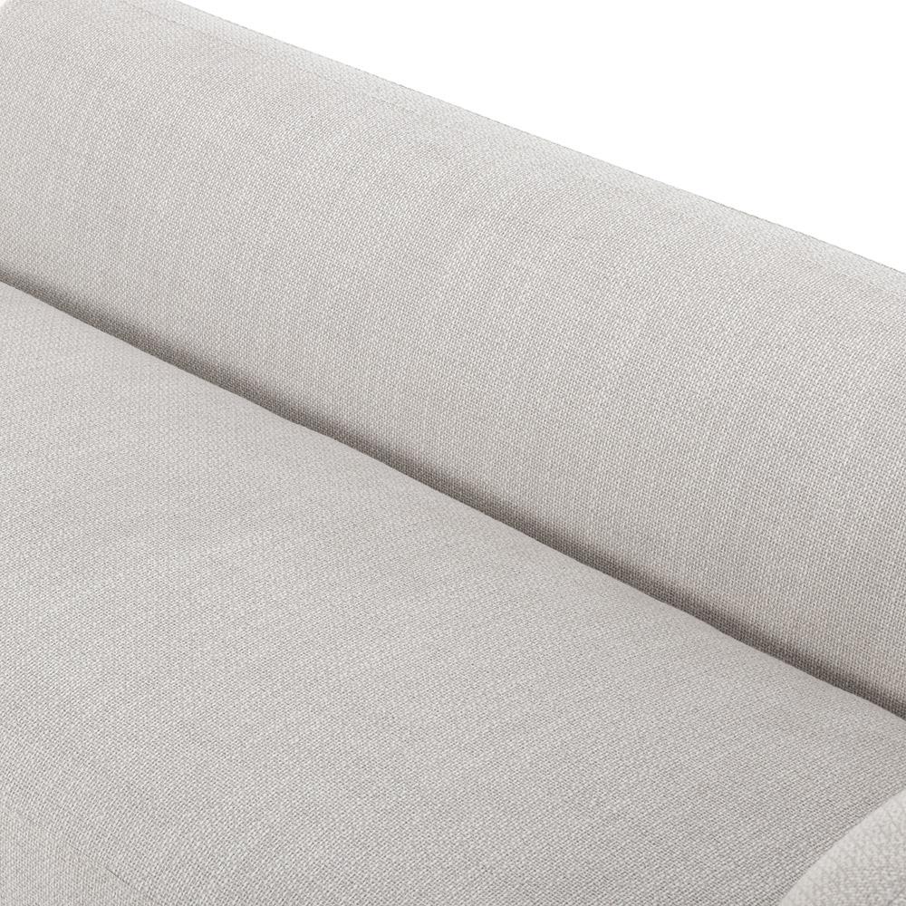 Roy Modern Off White Performance 2 Piece Curved Sectional Sofa - RAF - 120"Wx63"D