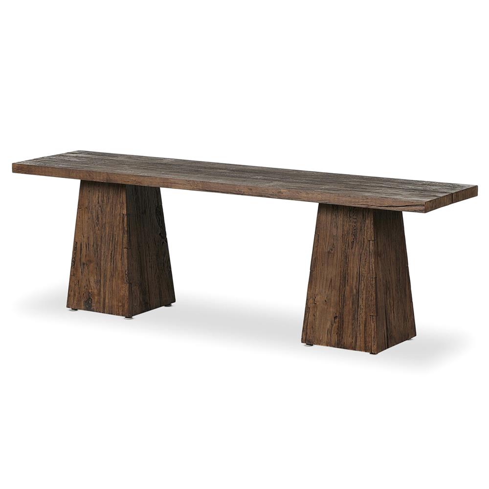 Atreus Rustic Lodge Brown Wood Rectangular Console Table