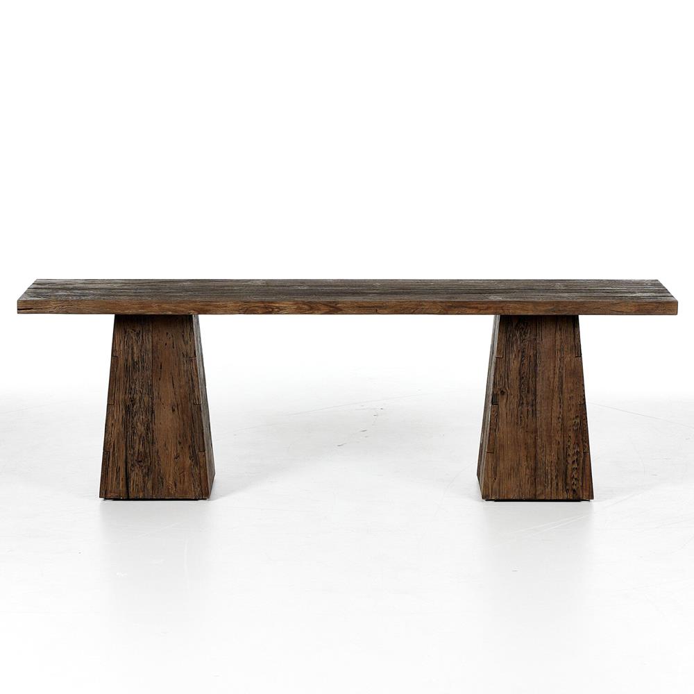 Atreus Rustic Lodge Brown Wood Rectangular Console Table