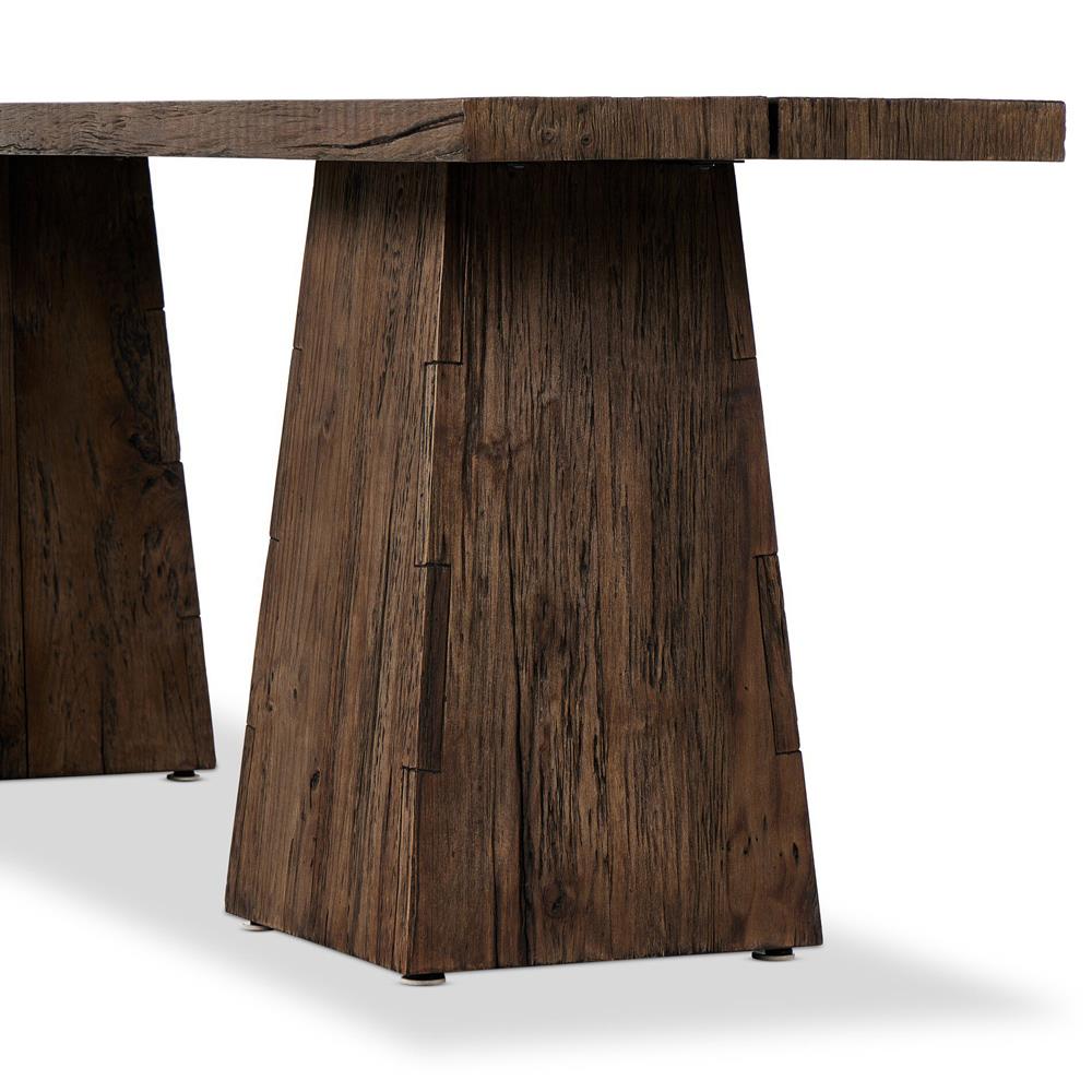 Atreus Rustic Lodge Brown Wood Rectangular Console Table