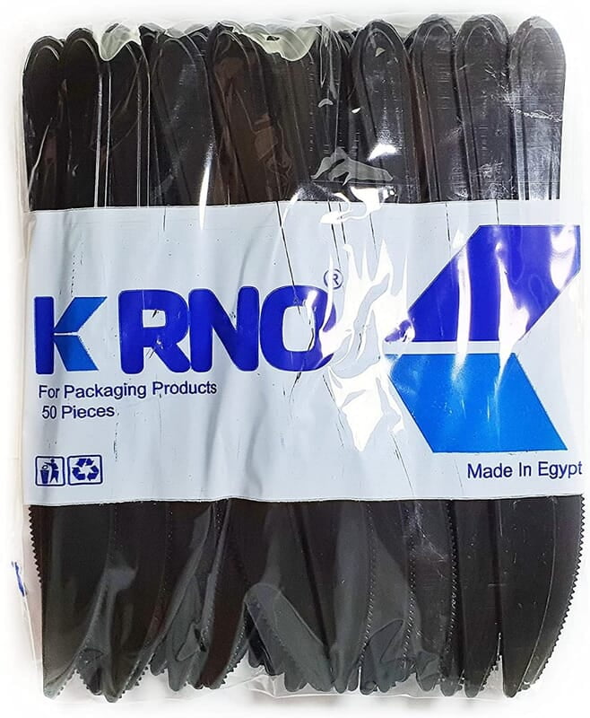 Black Disposable Knife - Pack of 50 Pieces