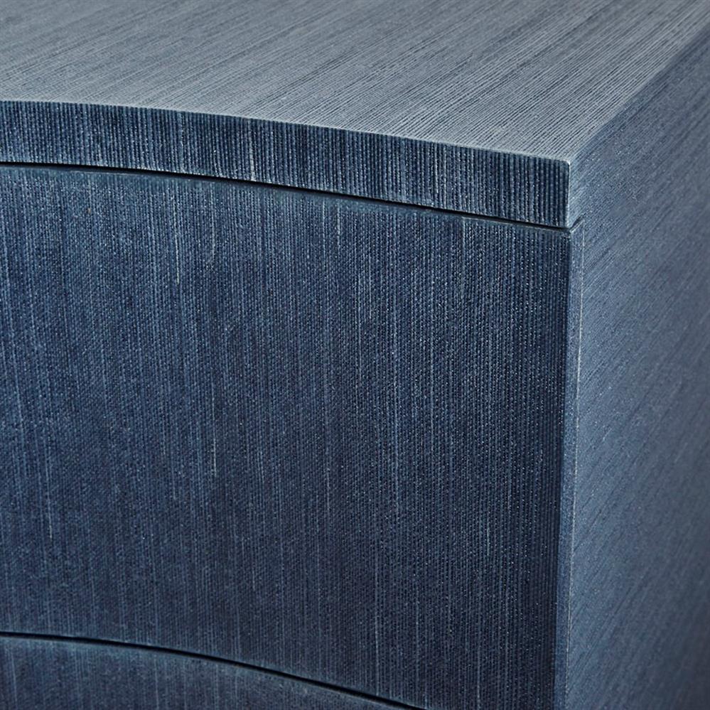 Villa & House Bardot Lacquer Grasscloth Navy Blue Dresser - 9 Drawer