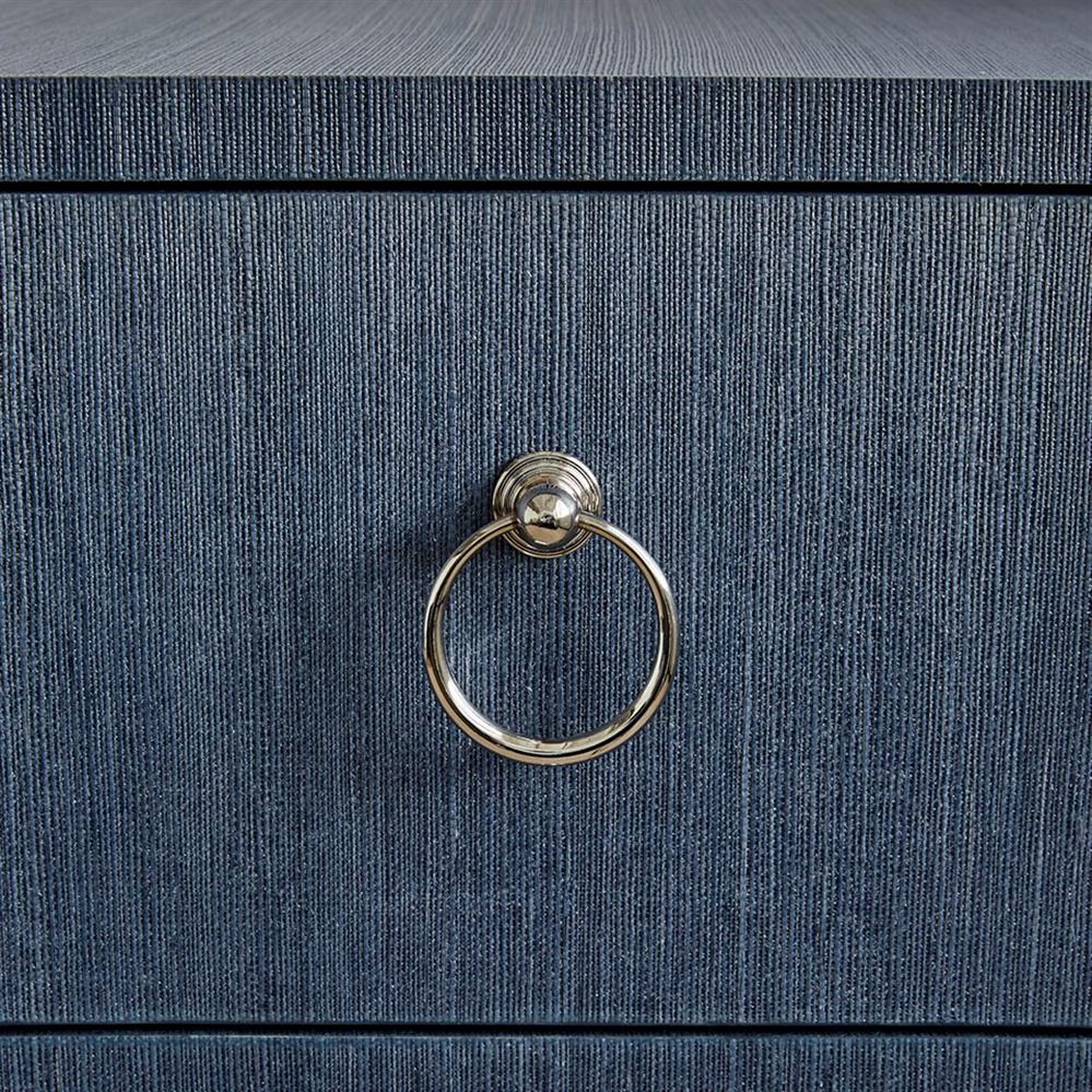 Villa & House Bardot Lacquer Grasscloth Navy Blue Dresser - 9 Drawer
