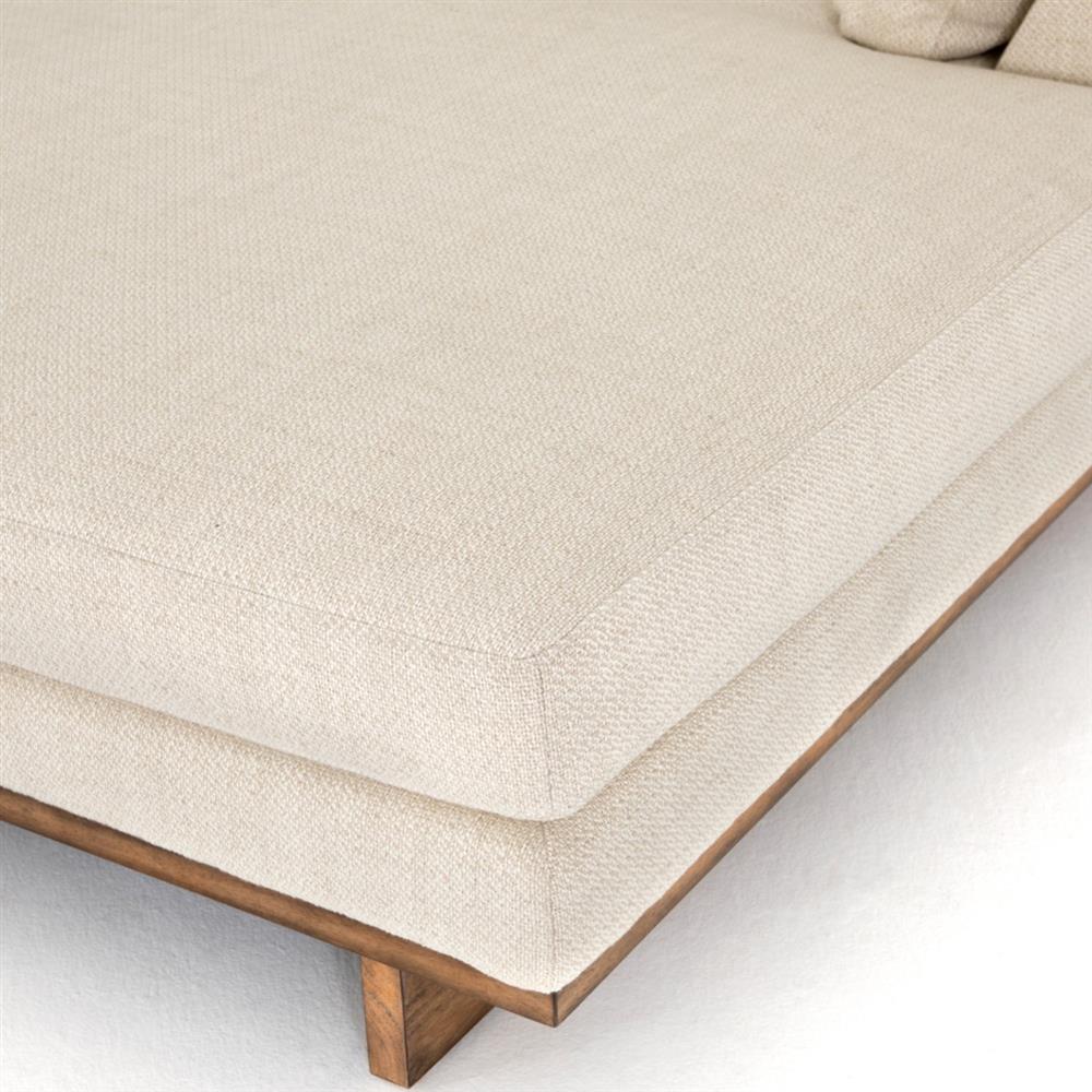 Ethan Modern Classic Cream Performance Sectional Sofa - 86" Right Arm Facing