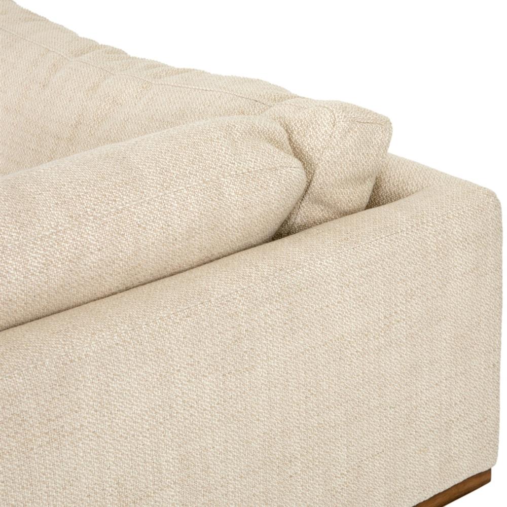 Ethan Modern Classic Cream Performance Sectional Sofa - 86" Right Arm Facing
