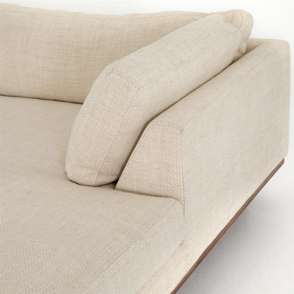 Ethan Modern Classic Cream Performance Sectional Sofa - 86" Right Arm Facing