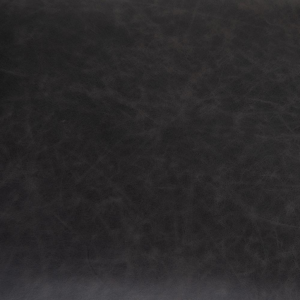 Greyson Modern Classic Black Leather Upholstered Iron Dining Side Chair