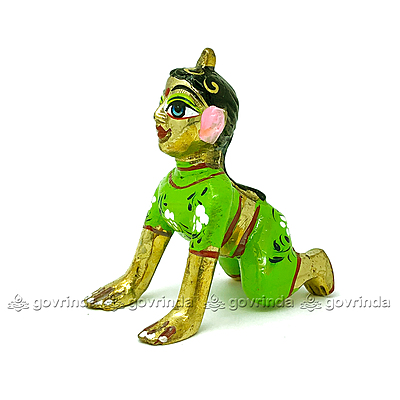 Radha Idol Light Geen with Makeup | Bal Radha Rani Ji | Baby Radha Rani (Height: 2" No. 2)