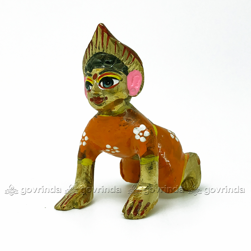 Radha Idol Orange with Makeup | Bal Radha Rani Ji | Baby Radha Rani (Height: 3" No. 3)