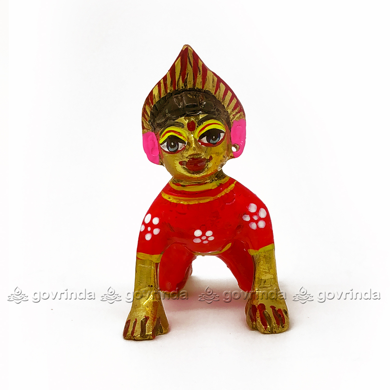 Radha Idol Red with Makeup | Bal Radha Rani Ji | Baby Radha Rani (Height: 2" No. 2)