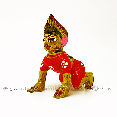 Radha Idol Red with Makeup | Bal Radha Rani Ji | Baby Radha Rani (Height: 2" No. 2)