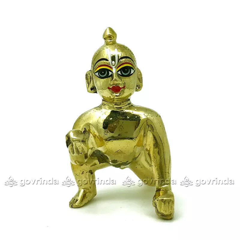 Classic Laddu Gopal Brass | Gold Designer Attractive (No. 5)
