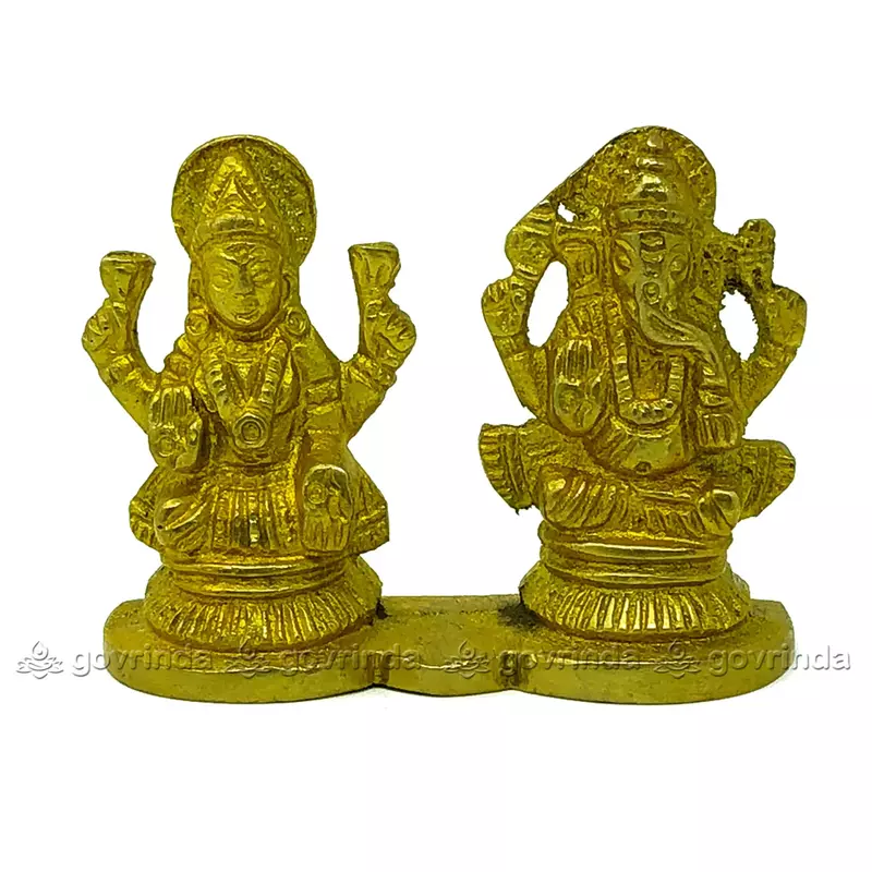 Lakshmi-Ganesha Statue for Diwali Pooja | 100% Brass Idol for Pooja Room, Home Decor, Living Room, Gift