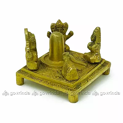 Lord Shiv parivar with Shivling / Brass Idol / Diwali Gift / Shiv Parvati Nandi Kartikey