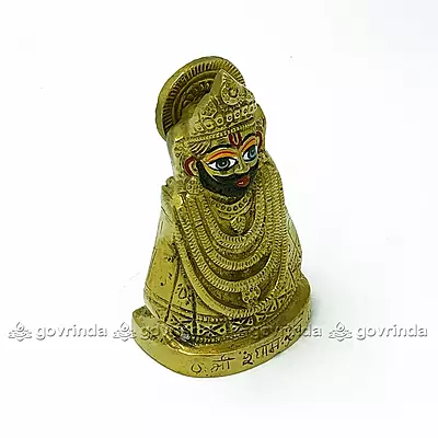 Baba Khatu Shyam ji Idol Statue Showpiece for Home and Pooja Decoration | Khatu Shyam Murti for Home and Car Dashboard | Gifting (Gold, 5 Inches)