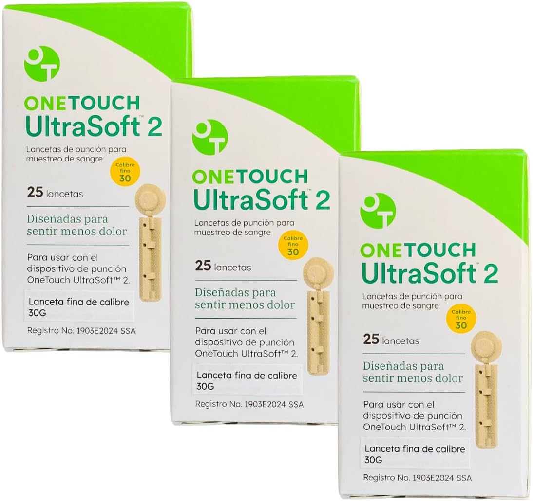 lancetas onetouch ultrasoft 25 pcs