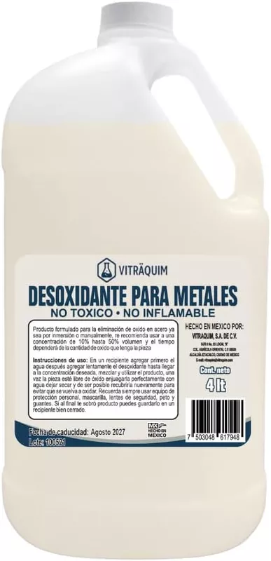 Desoxidante Para Metales Quita Oxido 4 Litros