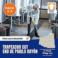 Repuestos de Trapeador Cut End |Mop de Pabilo de Rayón 570 g