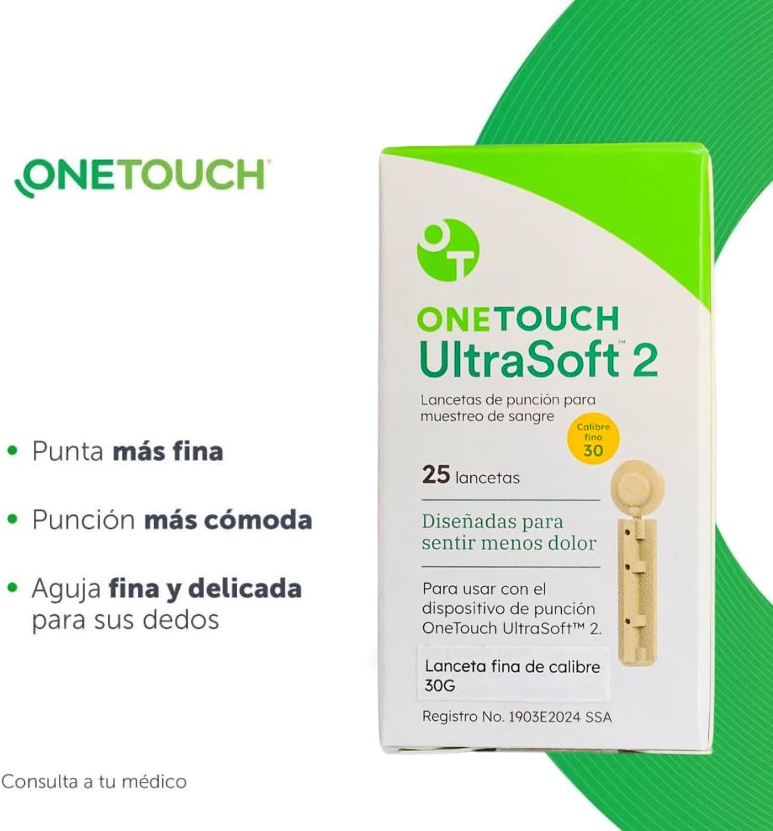 lancetas onetouch ultrasoft 25 pcs