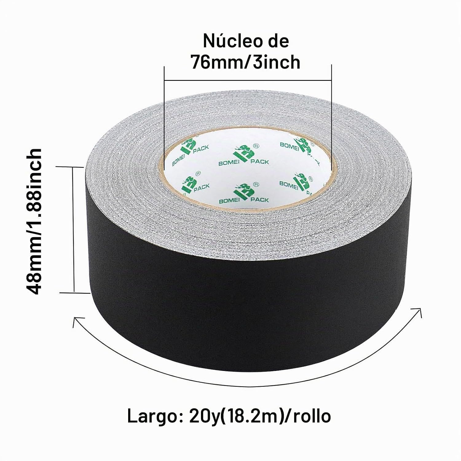 Cinta aislante, 1.88 Pulgadas X 20 Yardas 6 Rollos