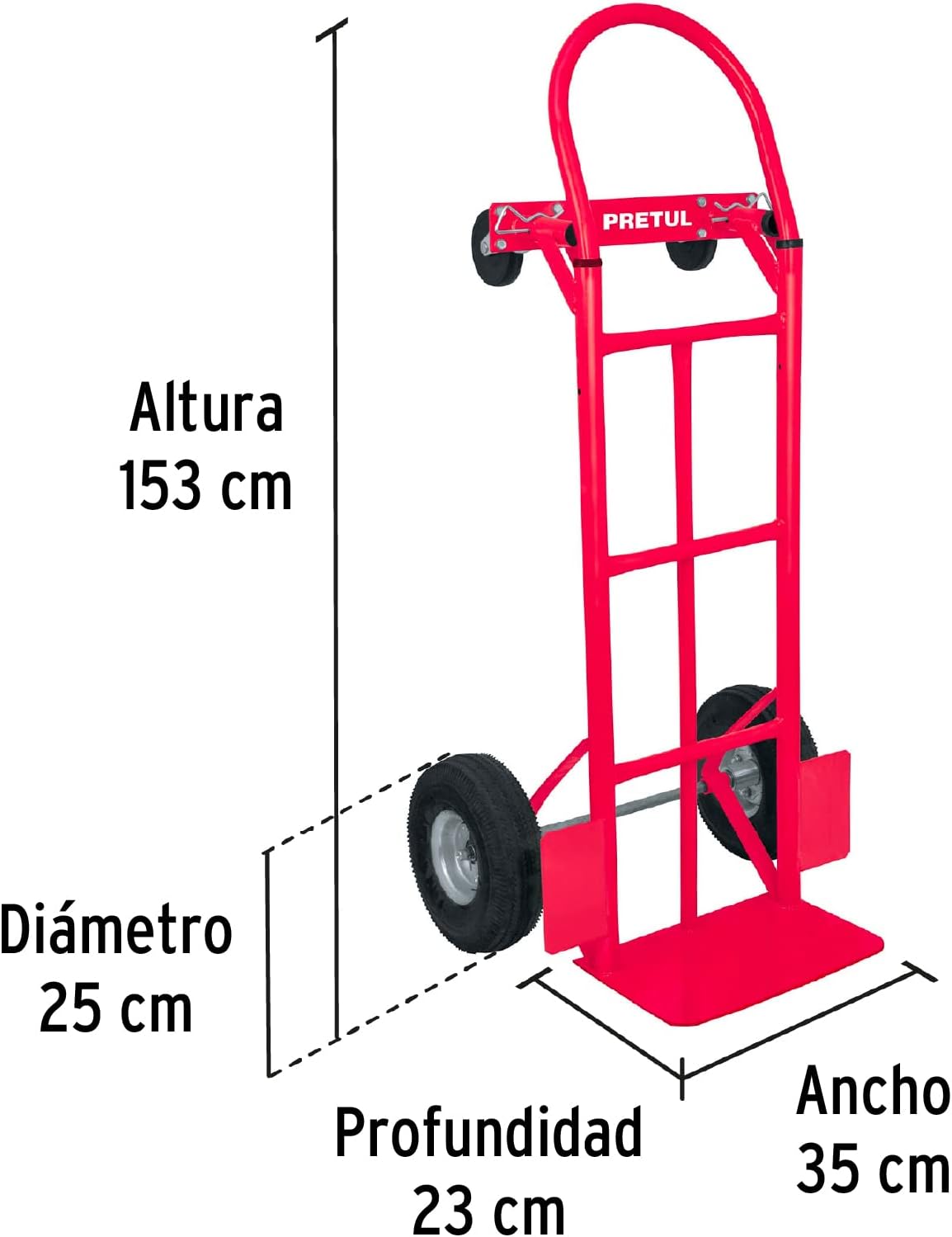 Diablo de carga plataforma 385 kg