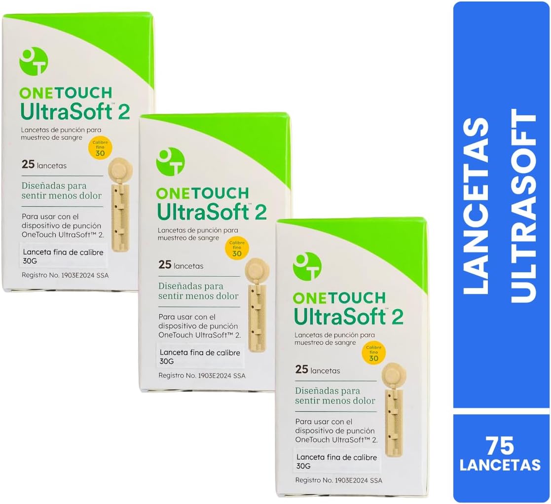 lancetas onetouch ultrasoft 25 pcs
