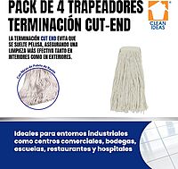 Repuestos de Trapeador Cut End |Mop de Pabilo de Rayón 570 g