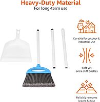 Juego de escobas para recoger, color azul y blanco