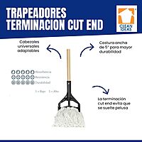 Repuestos de Trapeador Cut End |Mop de Pabilo de Rayón 570 g