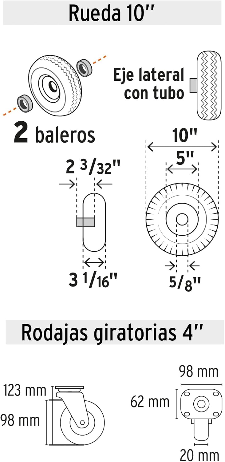 Diablo de carga plataforma 385 kg
