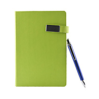 Green Corporate Diary With Pen Green Corporate Diary With Pen