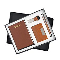 Classic Tan Leather-finished Combo Gift Set Classic Tan Leather-finished Combo Gift Set