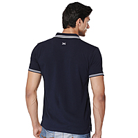 Navy Blue Fashion Polos
